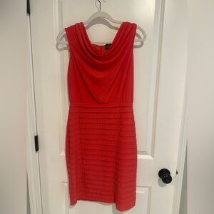 Sleeveless coral dress